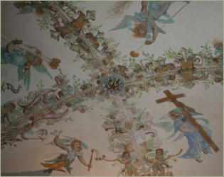Restaurierung der Malerei Decke Burgkapelle